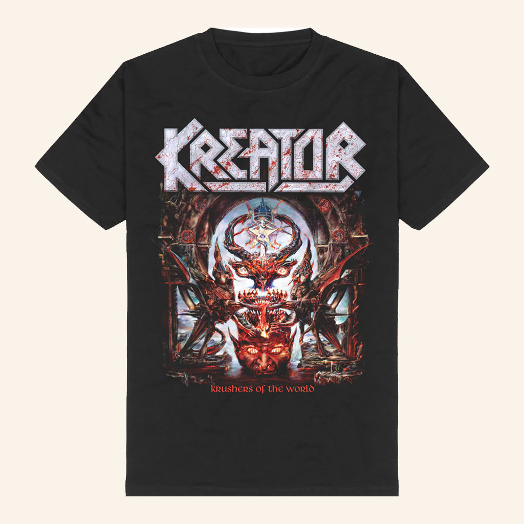 AFM Records Merch Kreator Krushers Of The World Album Cover T-Shirt Gifts For Fans