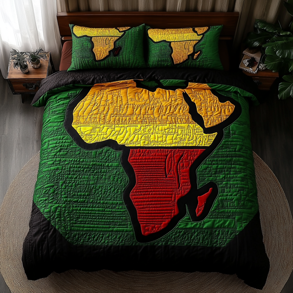 Africa Adventure Quilted Bedding Set Best Comforter Sets African American Heritage Month Gifts