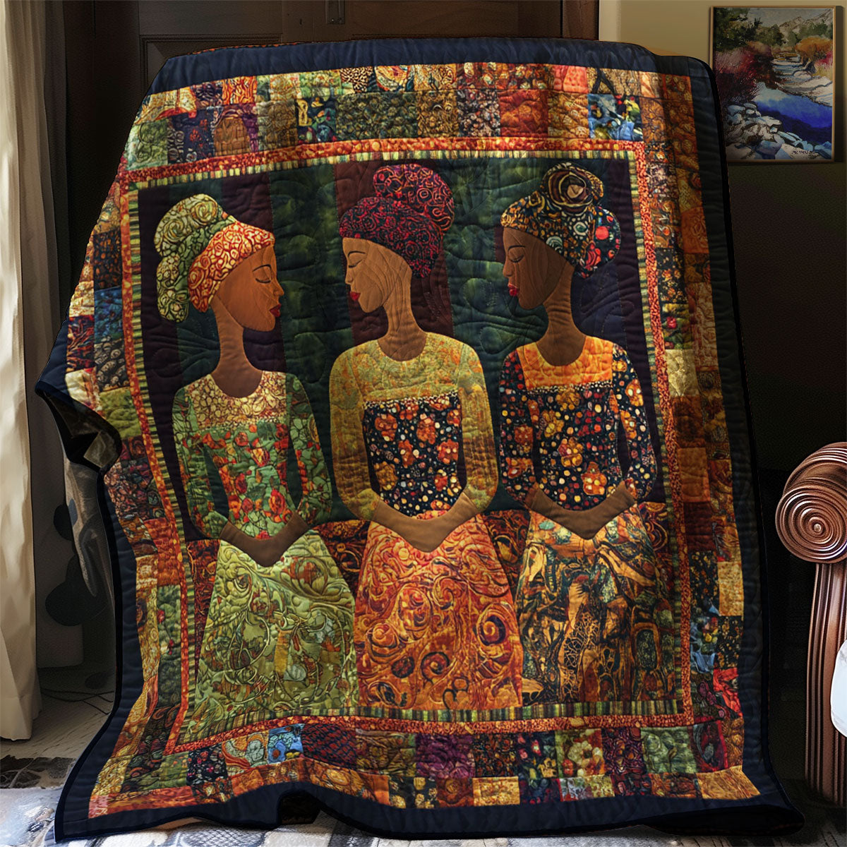 Africa Elegance Quilt Blanket Design Art Throw Blanket Gifts For Native American