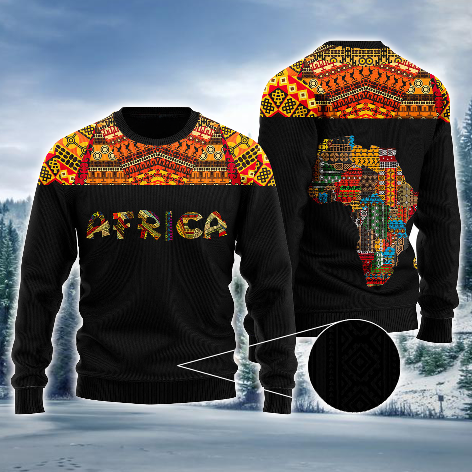 Africa Map Ugly Christmas Sweater Clothing Best African American Gifts For Christmas