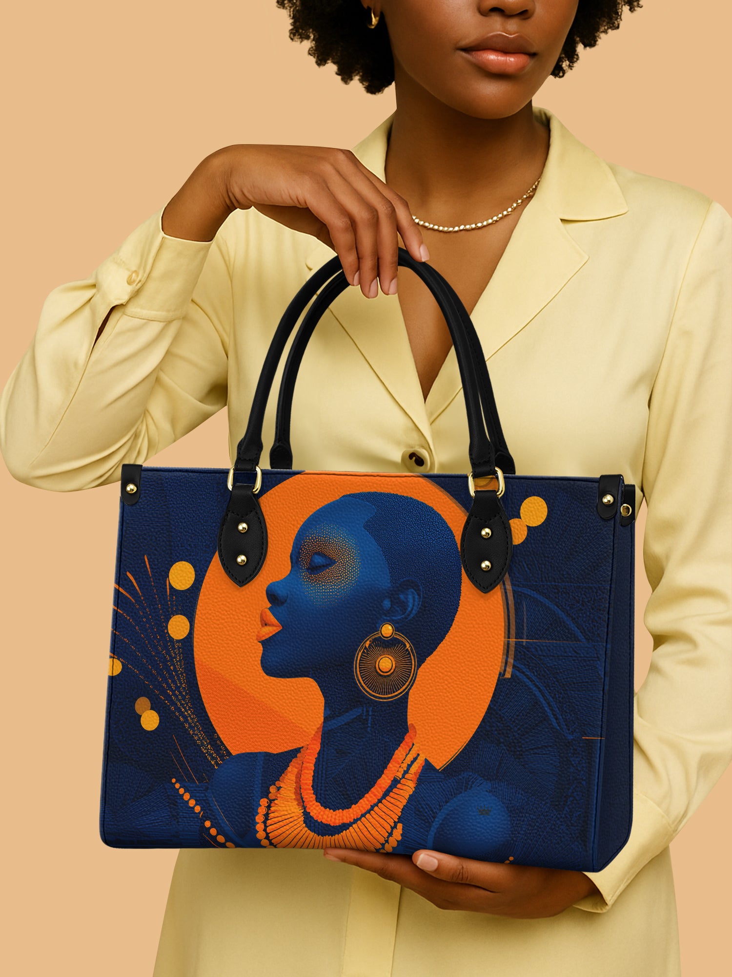 Africa Queen Crownless Leather Bag African American Theme Handbag Native Soul Gifts For Her