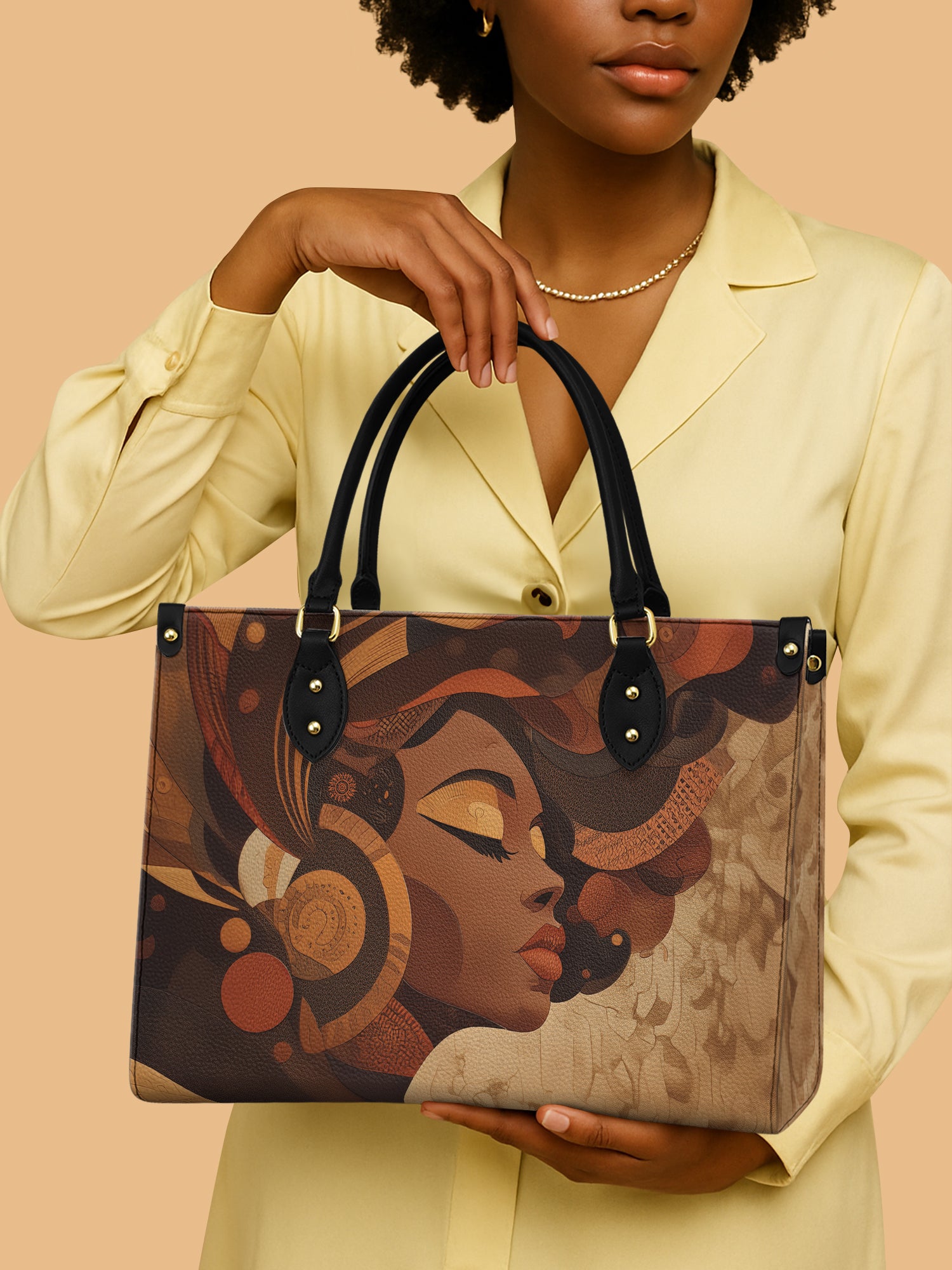 Africa Queen Earth Goddess Leather Bag African American Bag Black Woman Gifts For Mom