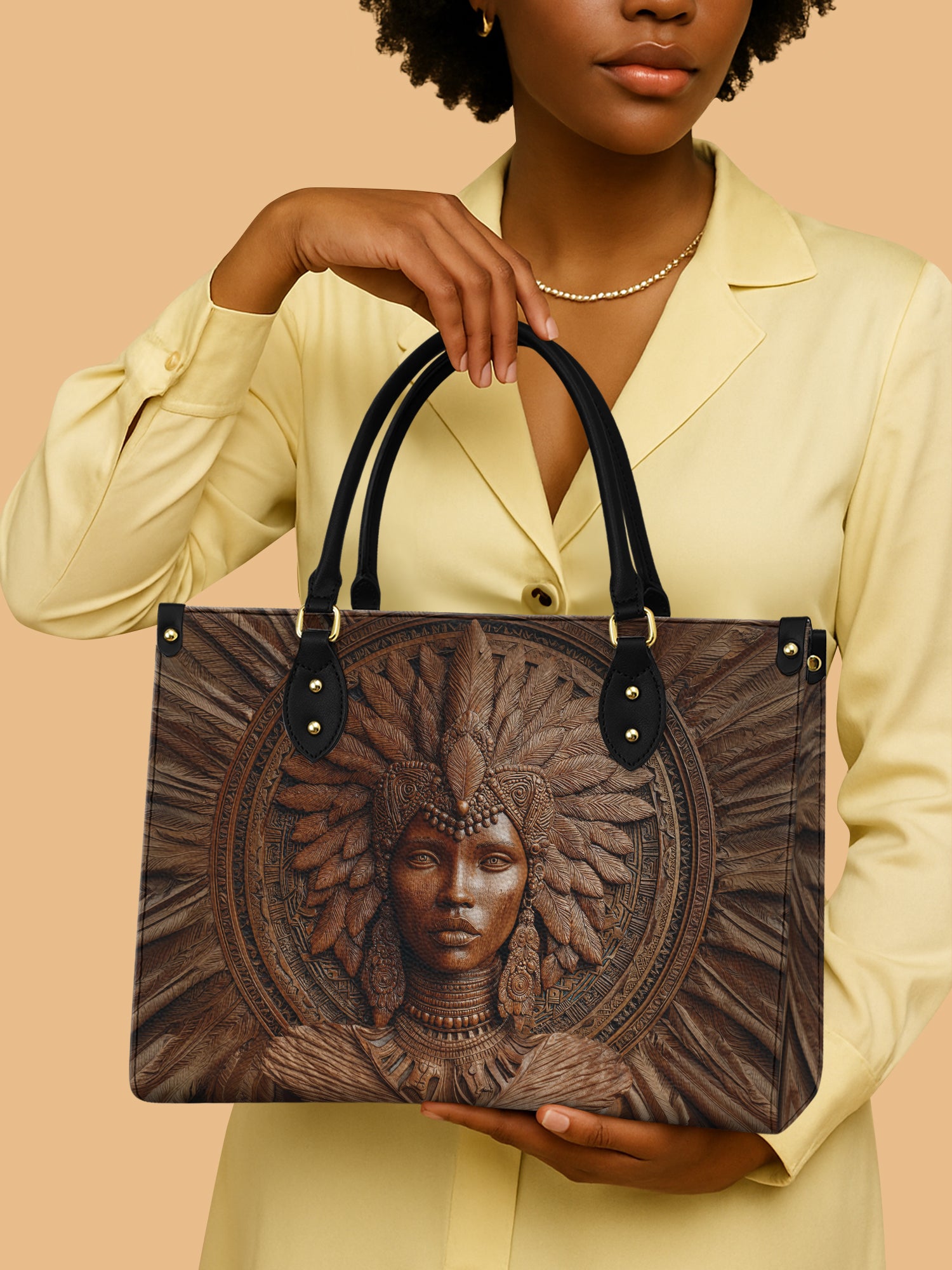 Africa Queen Eternal Heritage Leather Bag African Art Bag Native American Gifts For Her