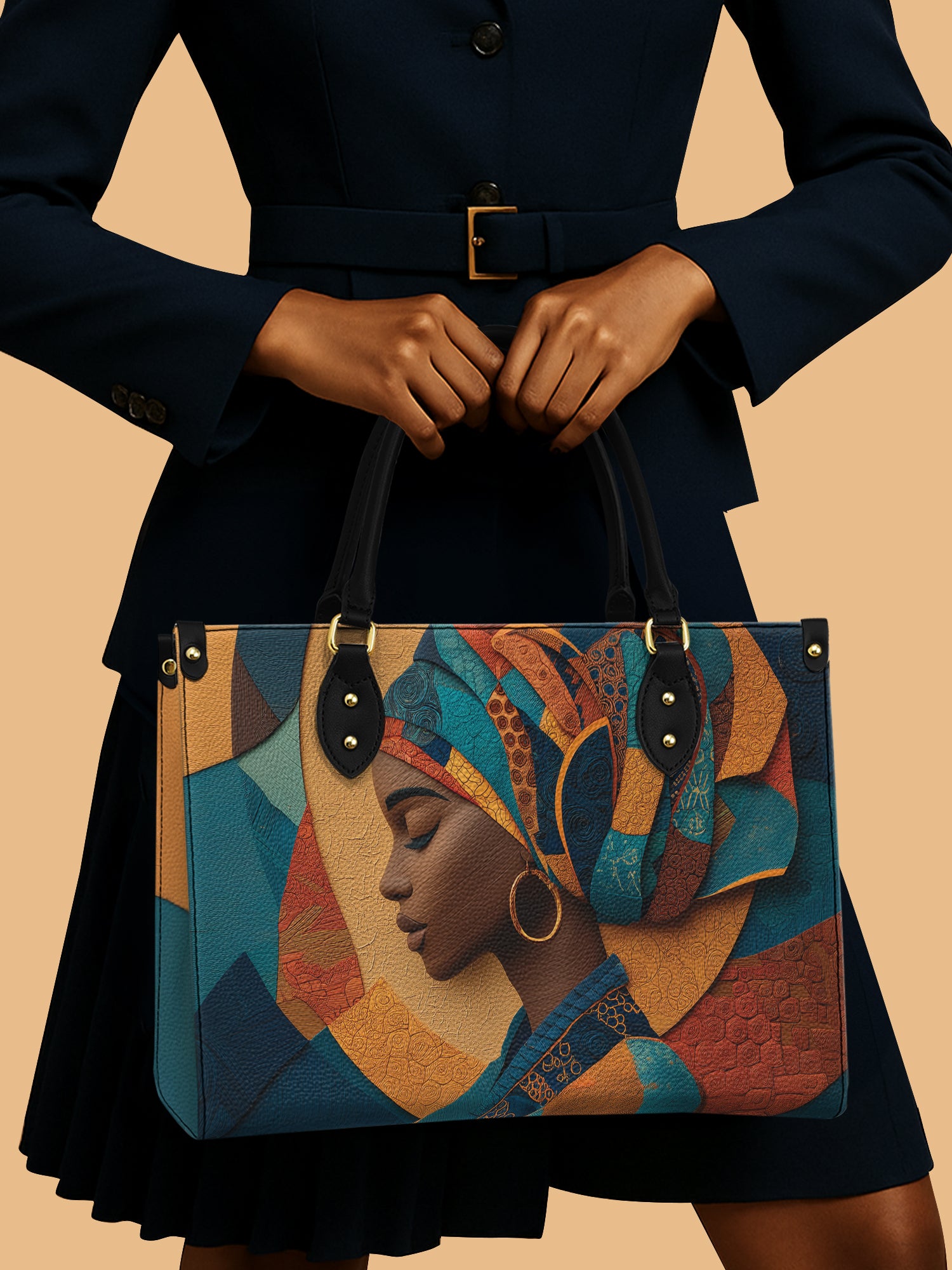 Africa Queen Melanated Muse Leather Bag Black Woman Theme Bag African American Gifts