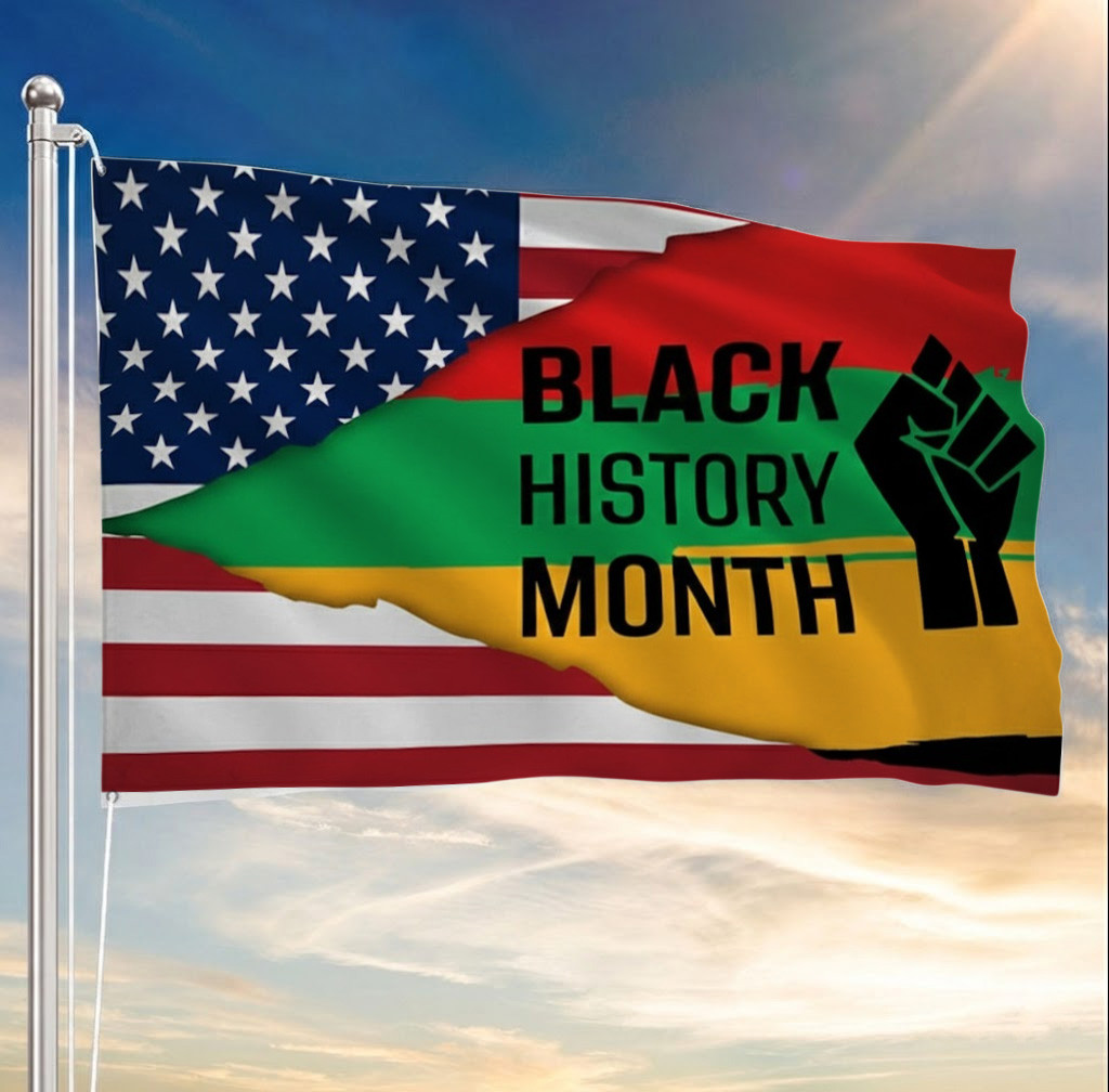 African American Flag Black History Month Grommet Flag Celebration Gift for Him