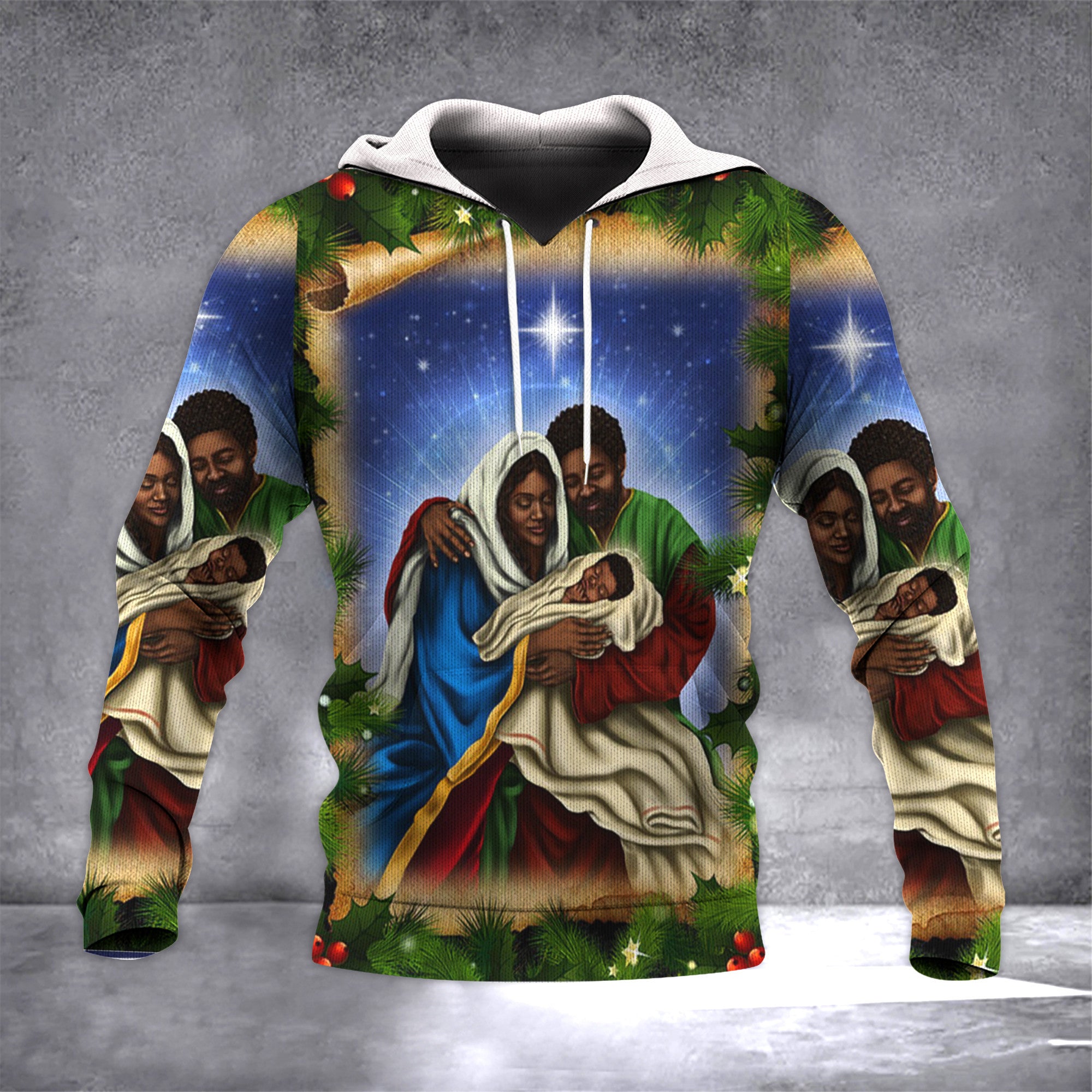 African American Holy Family Hoodie Nativity Scene Christmas Hoodie African American Gifts African American Holy Family Hoodie Nativity Scene Christmas Hoodie African American Gifts