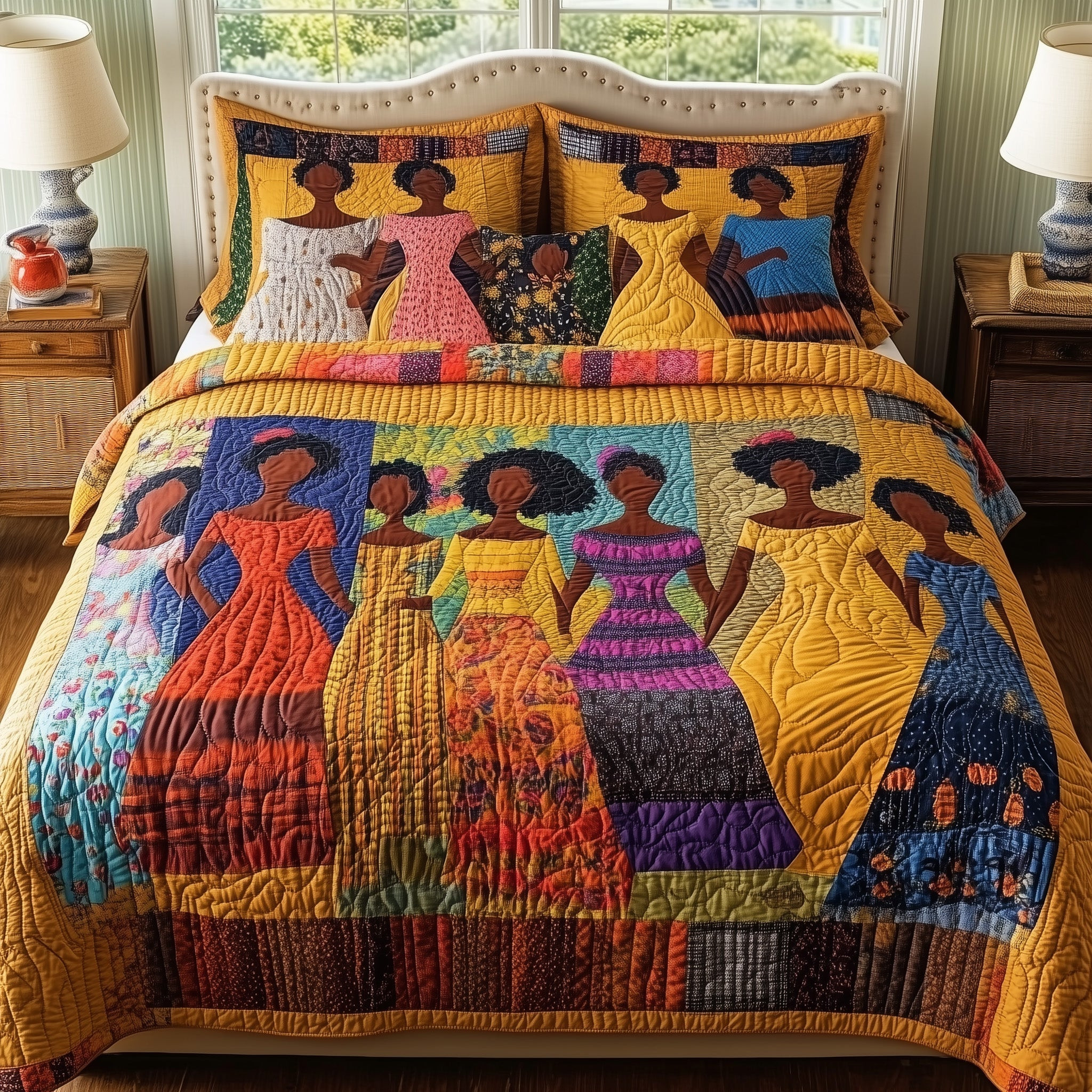 African American Quilted Bedding Proud To Rise Happy Native Day Gift Ideas