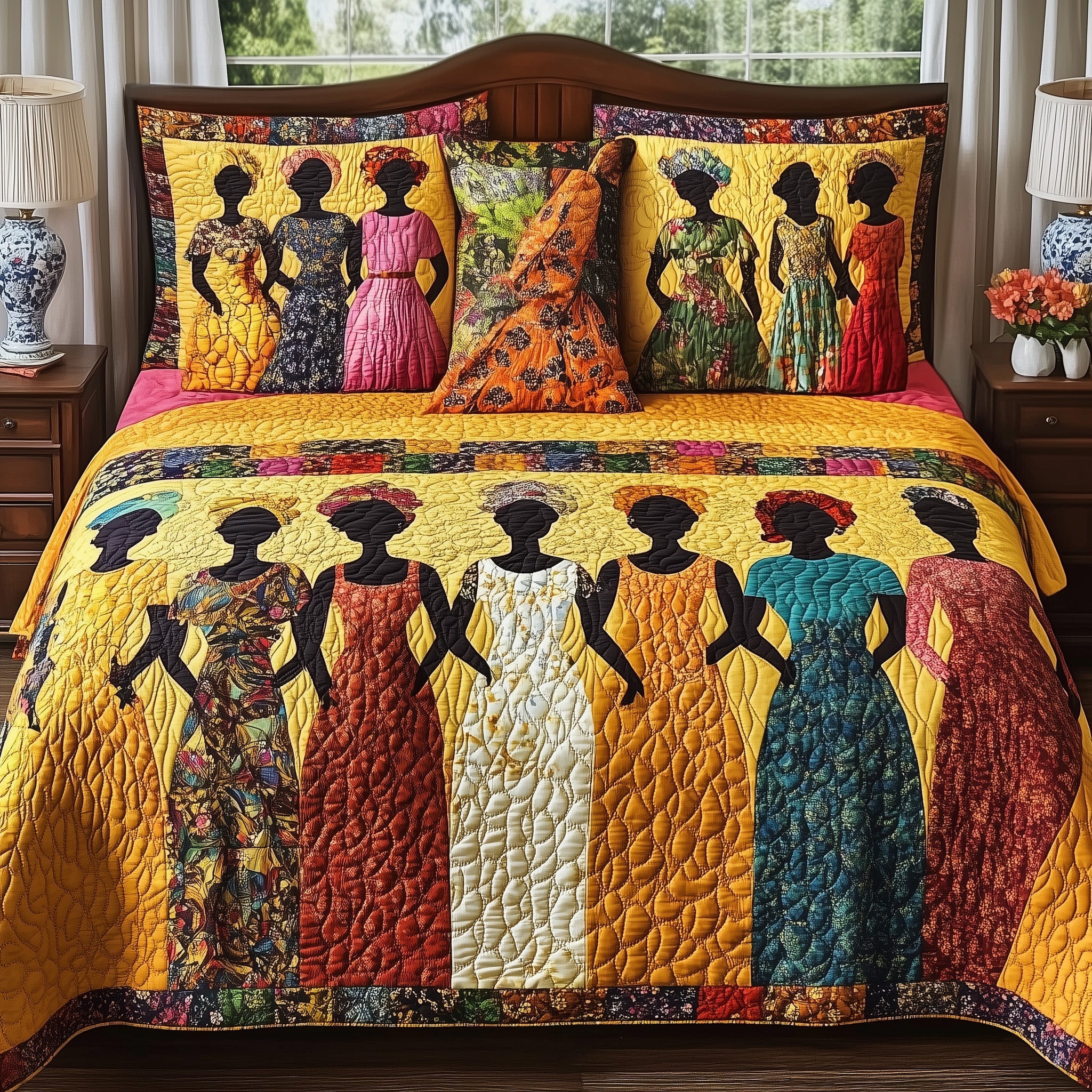 African American Quilted Bedding Set Proud And Free Cool Native Bedding Gifts