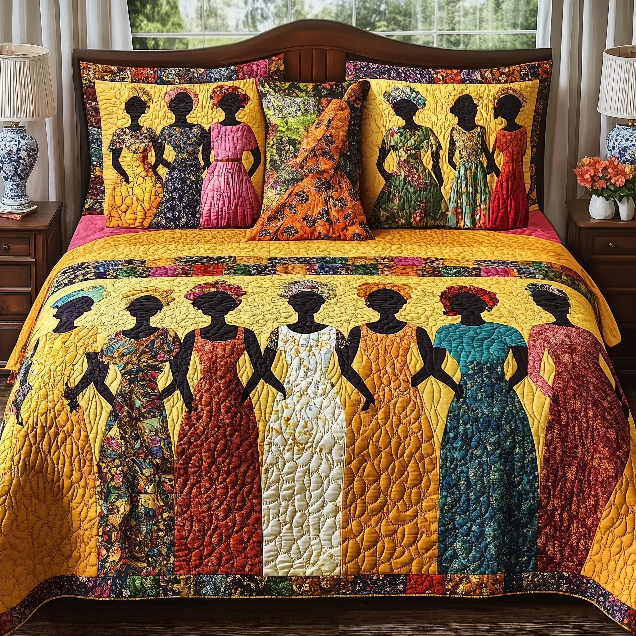 African American Quilted Bedding Set Proud And Free Cool Native Bedding Gifts