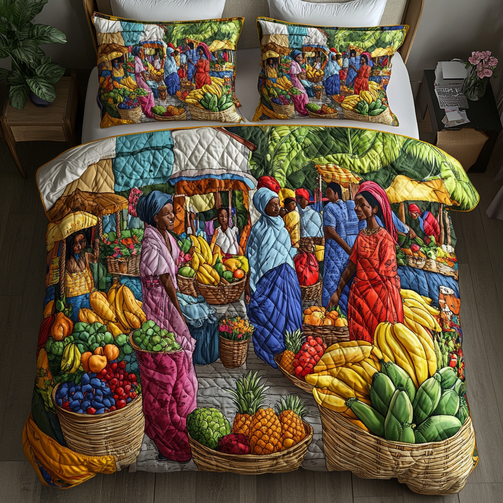 African Bazaar Quilted Bedding Set Best Bed Sheet Set Gifts For Black History Month