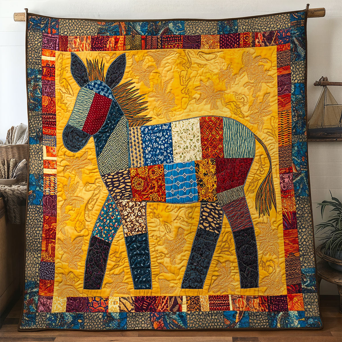 African Dream Donkey Quilted Blanket Christmas Throw Son In Law Christmas Presents