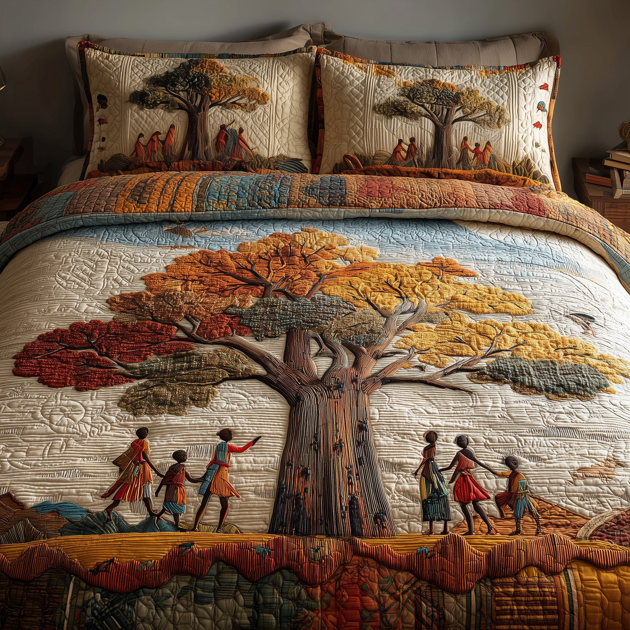 African Dream Quilted Bedding Set Elegant Bedding