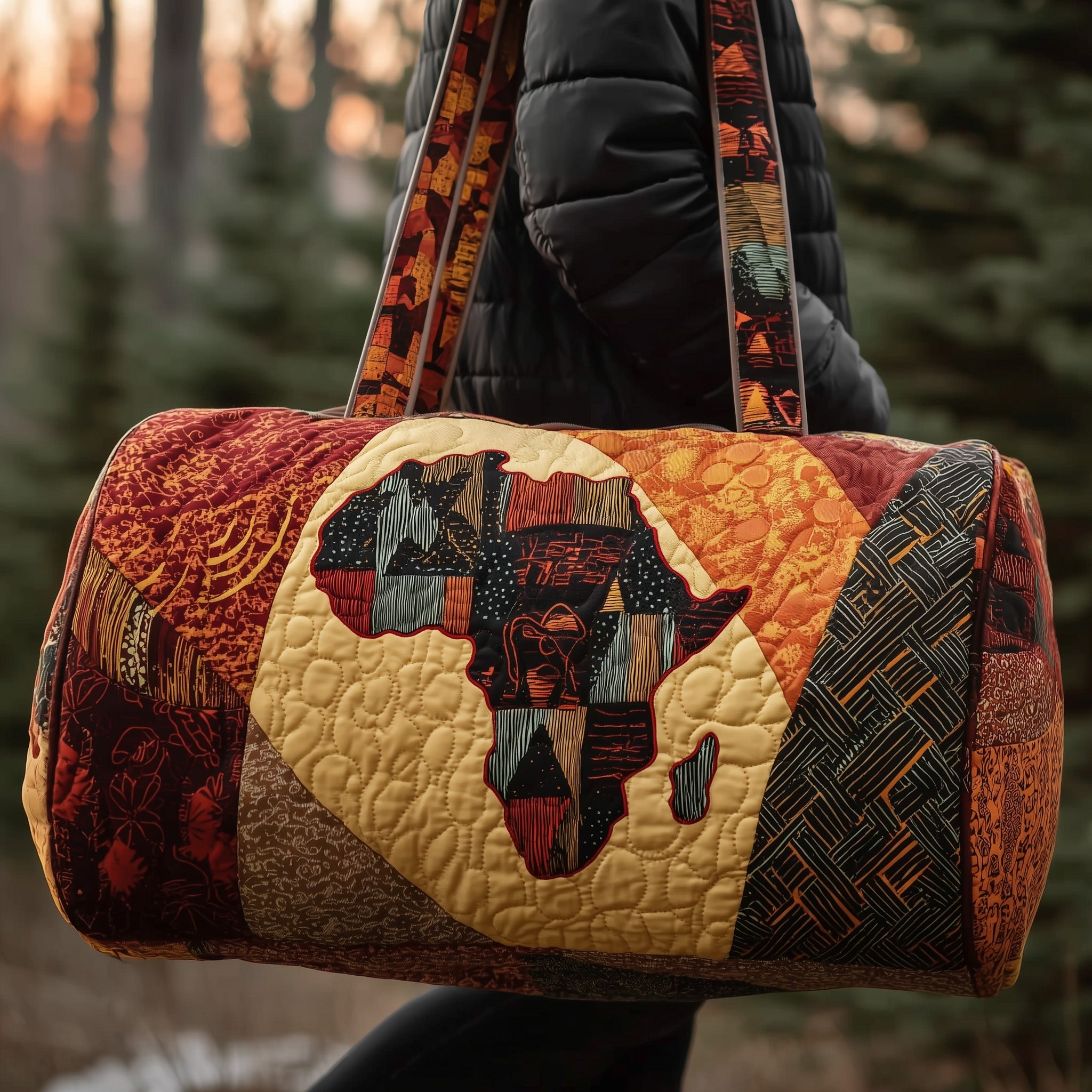 African Dream Quilted Duffle Bag Gift For Family