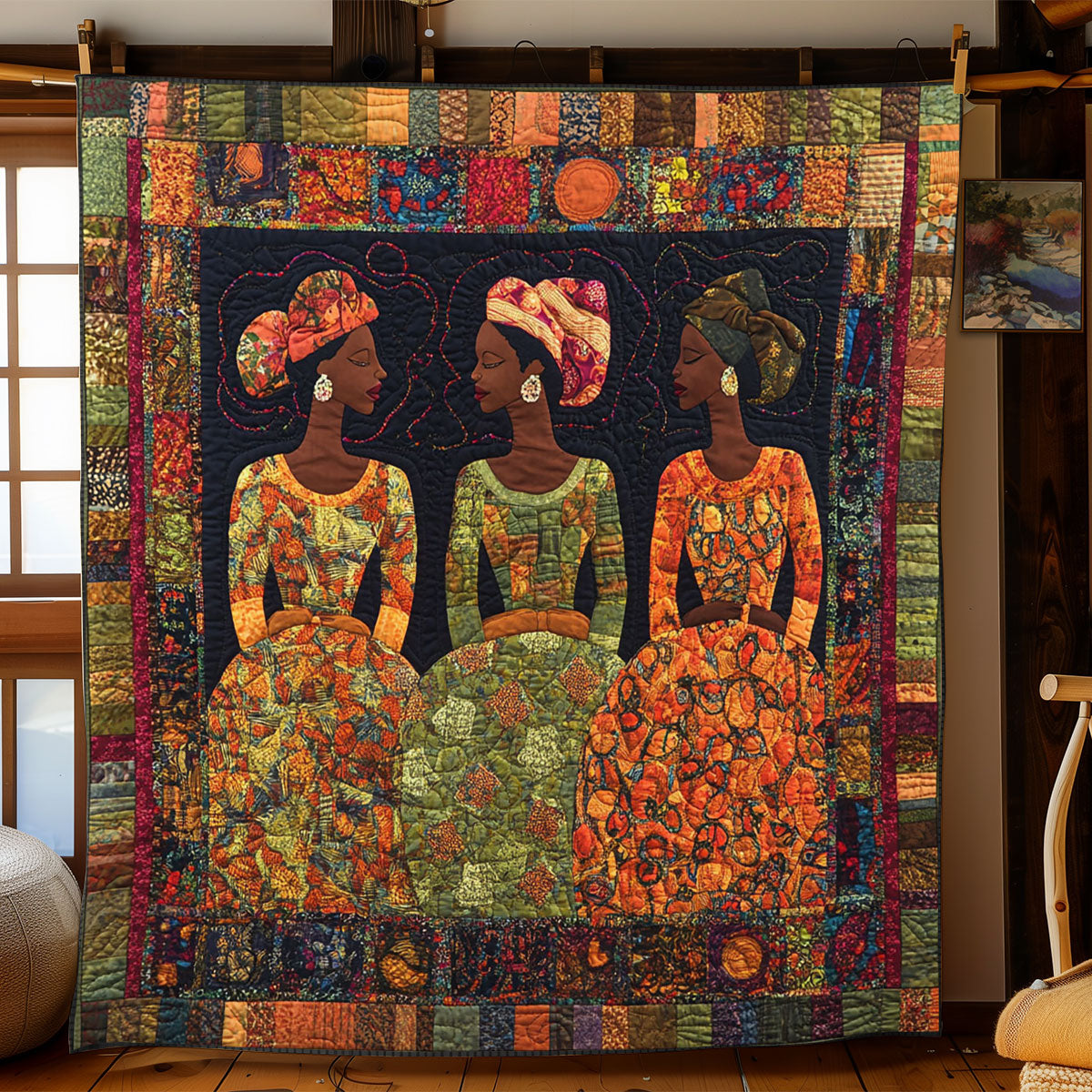 African Elegance Quilt Blanket Best Throw Blanket Christmas Gifts For Dad From Daughter