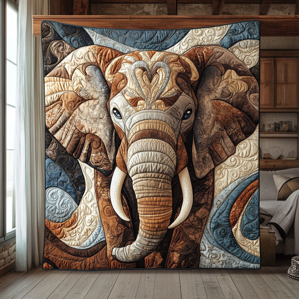African Elephant Quilt Blanket Couch Blanket Gift For Daughter In Law On Mother'S Day