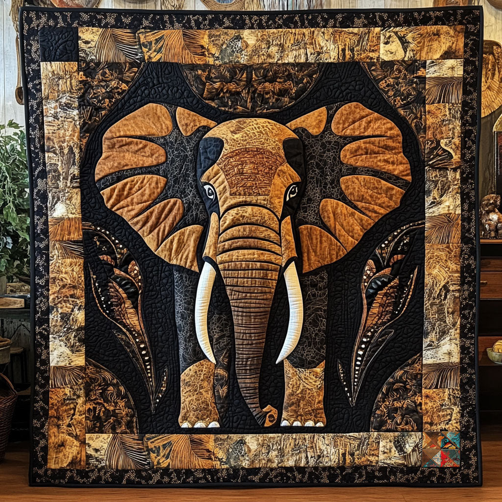 African Elephant Xmas Quilt Blanket Unique Christmas Presents For Animal Lovers