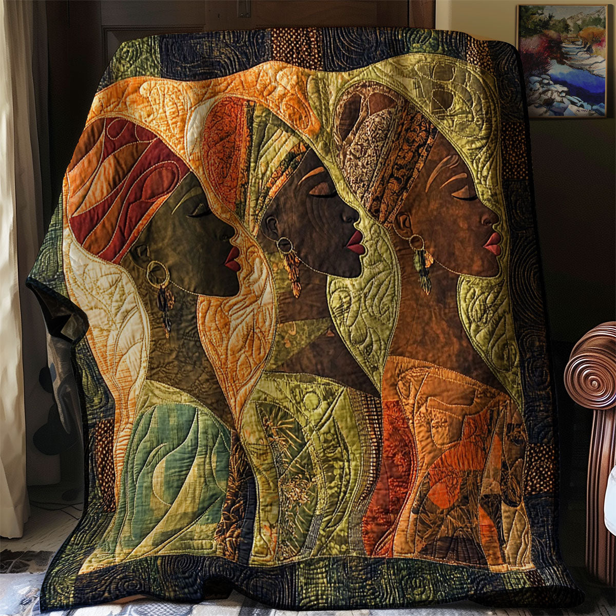 African Generations Quilt Blanket African Art Throw Blanket Best Gifts For Native