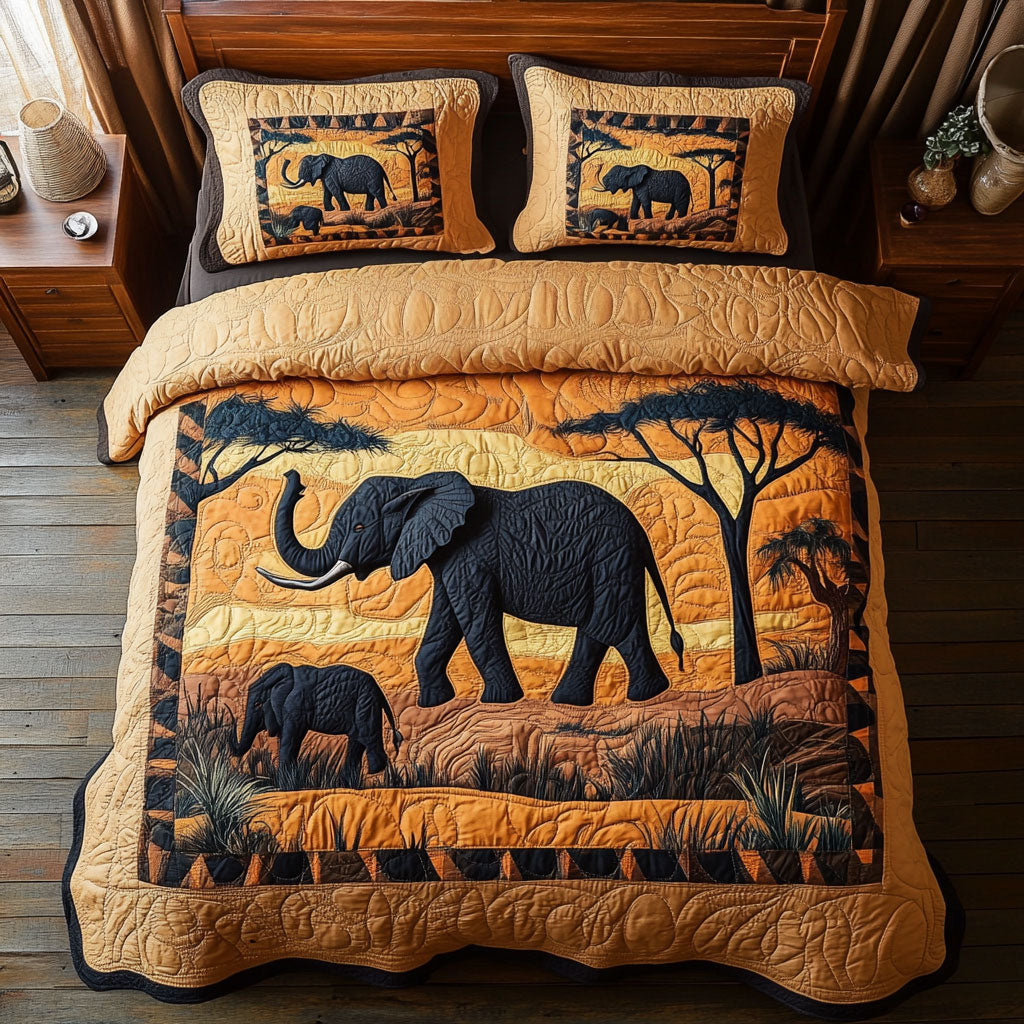 African Giants Quilted Bedding Set Duvet Cover Bedspread Presents For Men