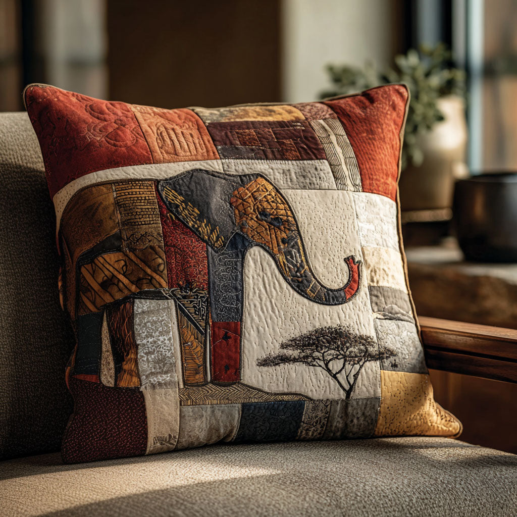 African Majesty Quilted Pillow Case Cute Pillow Covers Elephant Themed Gifts