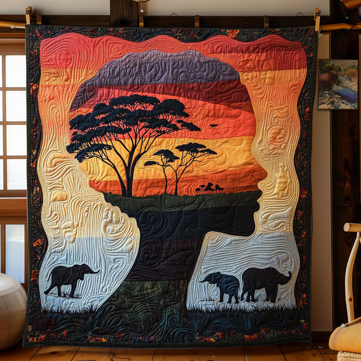 African Motherland Quilt Blanket African Art Throw Blanket Gifts For Native