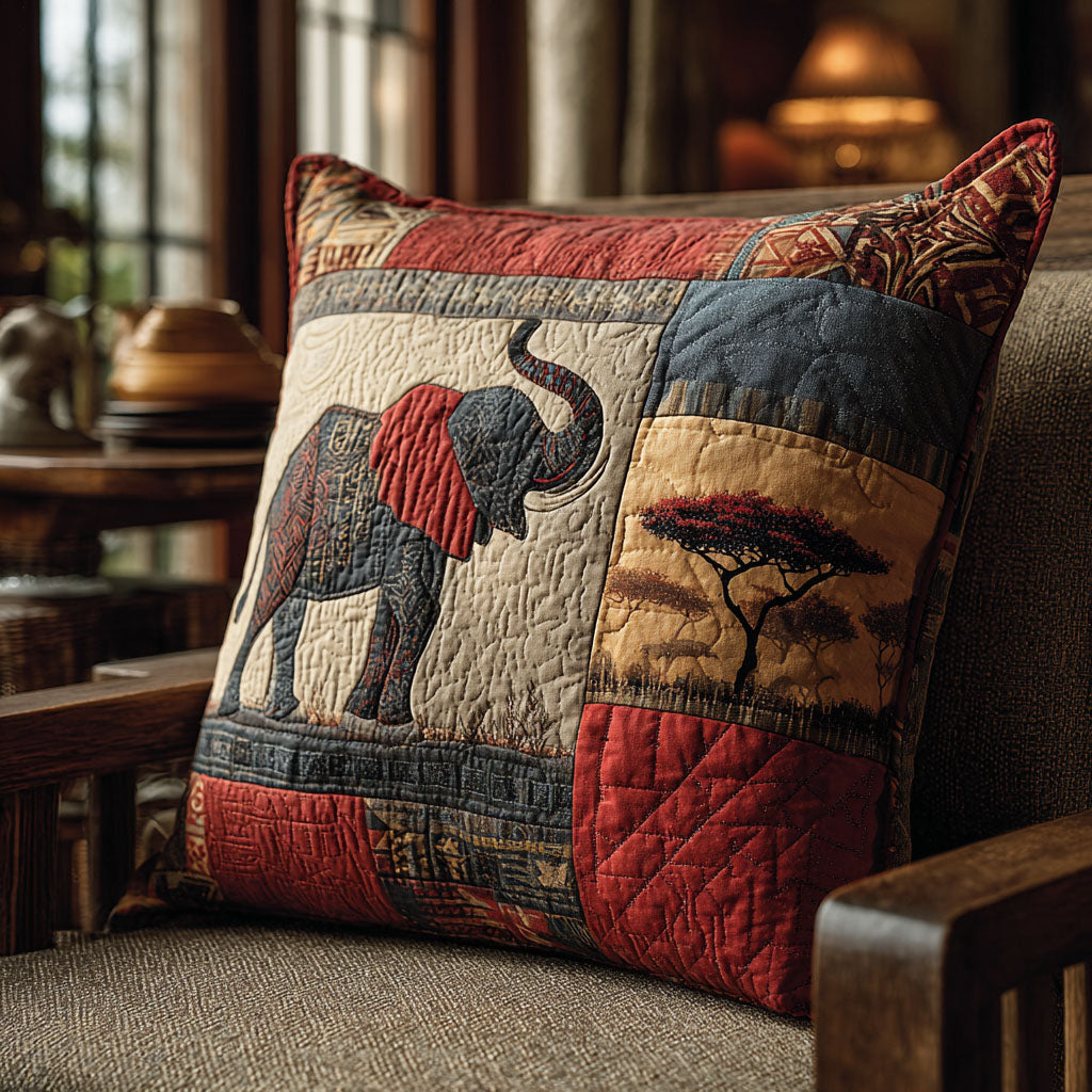 African Power Quilted Pillow Case Best Cool Pillow Cases Best Gifts For Elephant Lovers