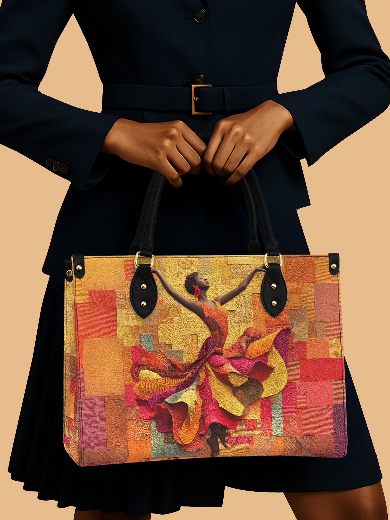 African Queen Ecstatic Dance Leather Bag Black Women Bag African American Gifts For Dancer