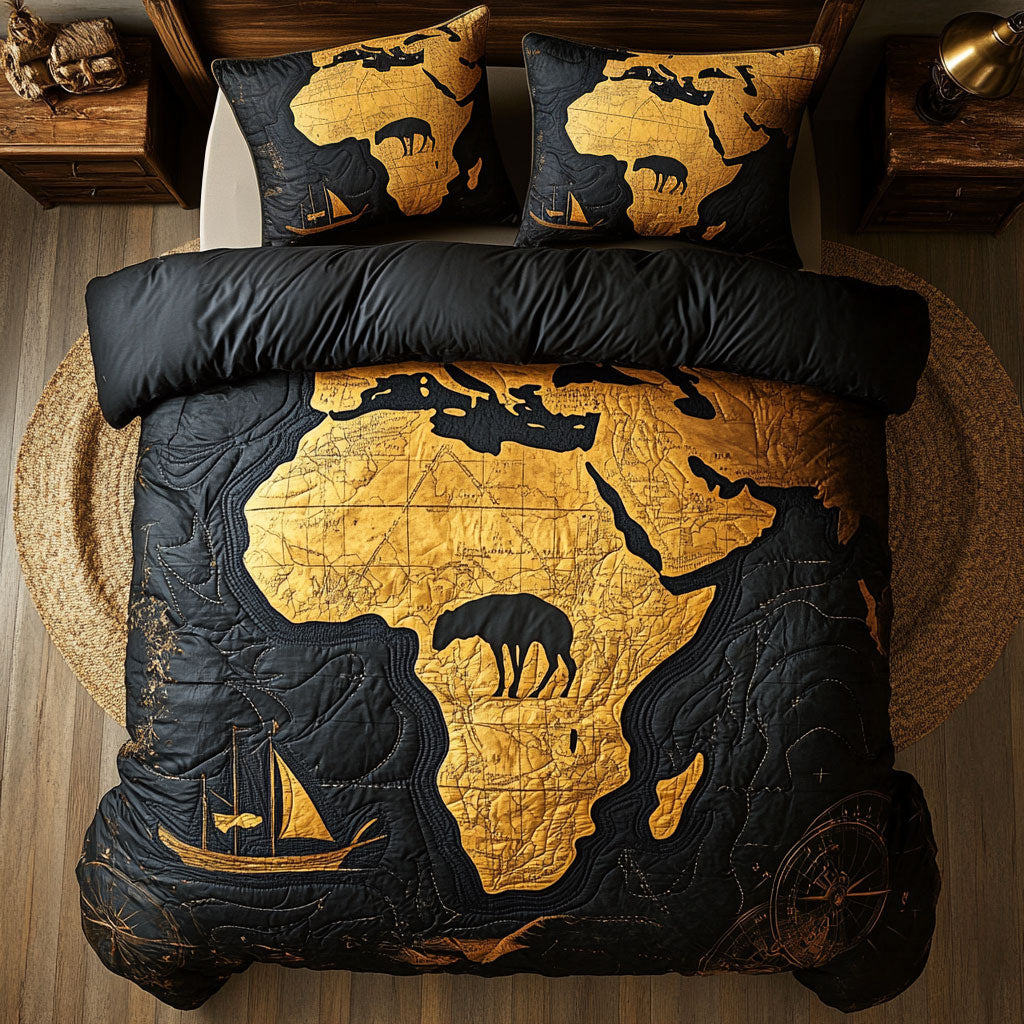 African Safari Quilted Bedding Set Duvet Cover Bedspread Present Ideas For Her