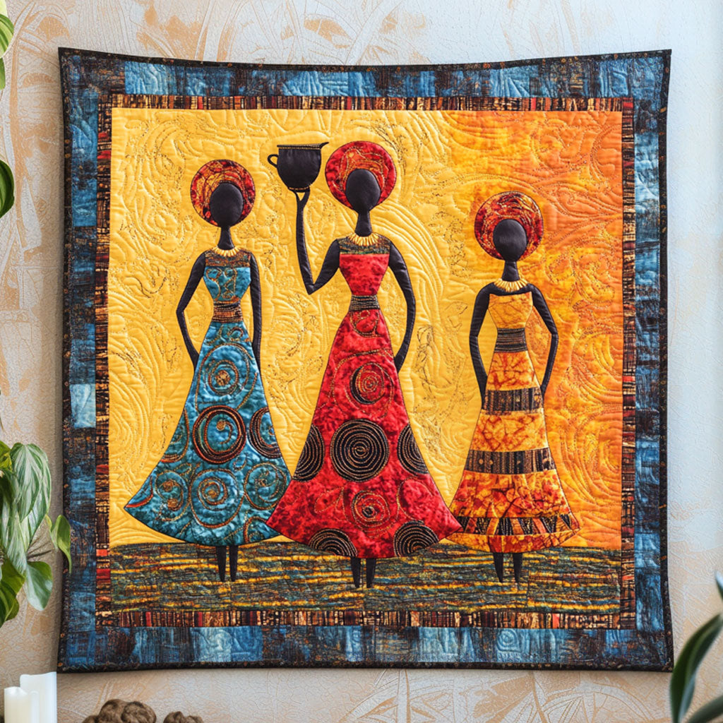 African Soul Woman Quilted Blanket Queen Size Blanket Cool Family Gifts For Christmas