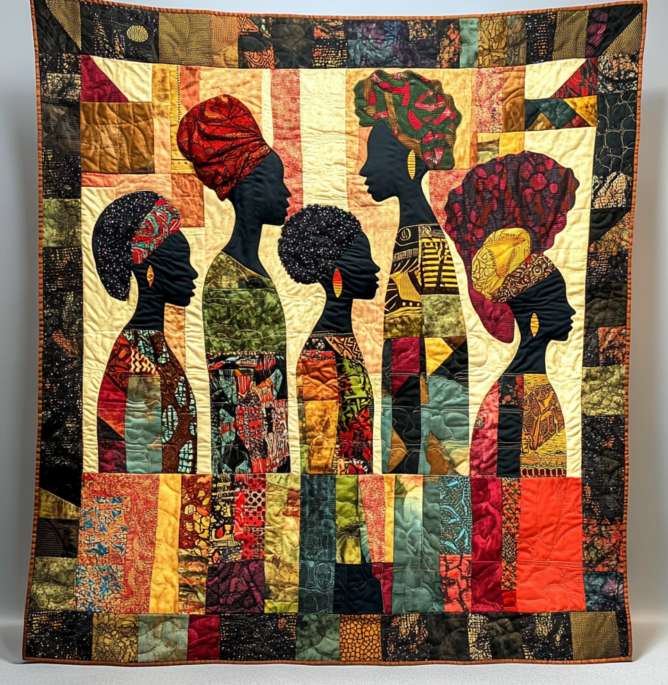 African Spirit Of The Sahara Quilt Blanket Best African Art Throw Blanket Gift Ideas For Native