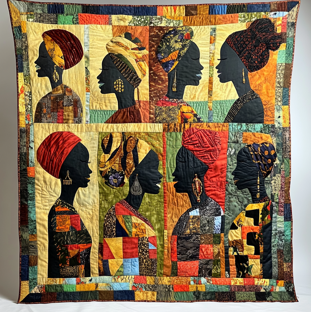 African Spirit Of The Sahara Quilt Blanket Best African Art Throw Blanket Gifts For Native