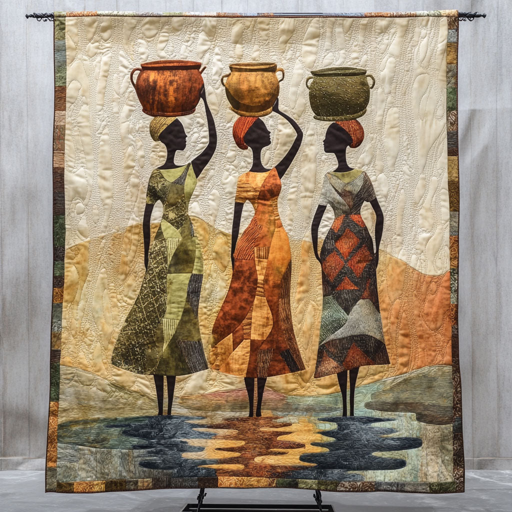 African Tribal Woman Quilt Blanket African Art Throw Blanket Best Gifts For Native