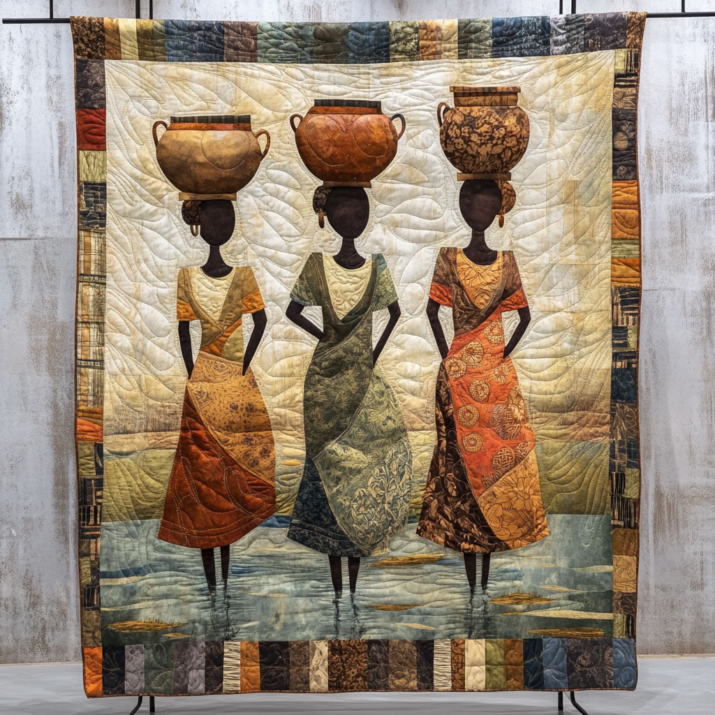 African Tribal Woman Quilt Blanket African Art Throw Blanket Gifts For Native American