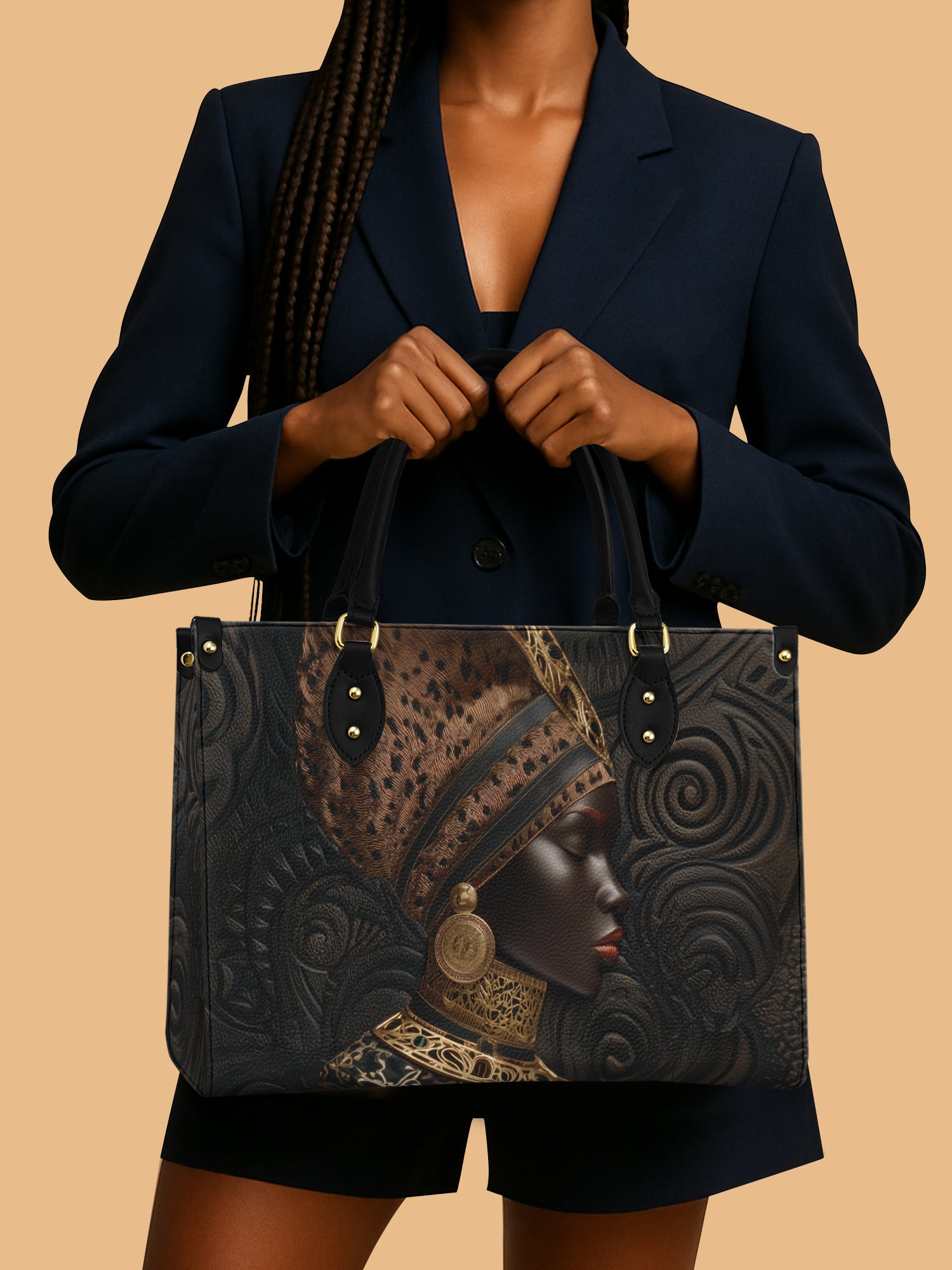 African Women Leather Handbag Colors King And Queen Gifts For Mother's Day