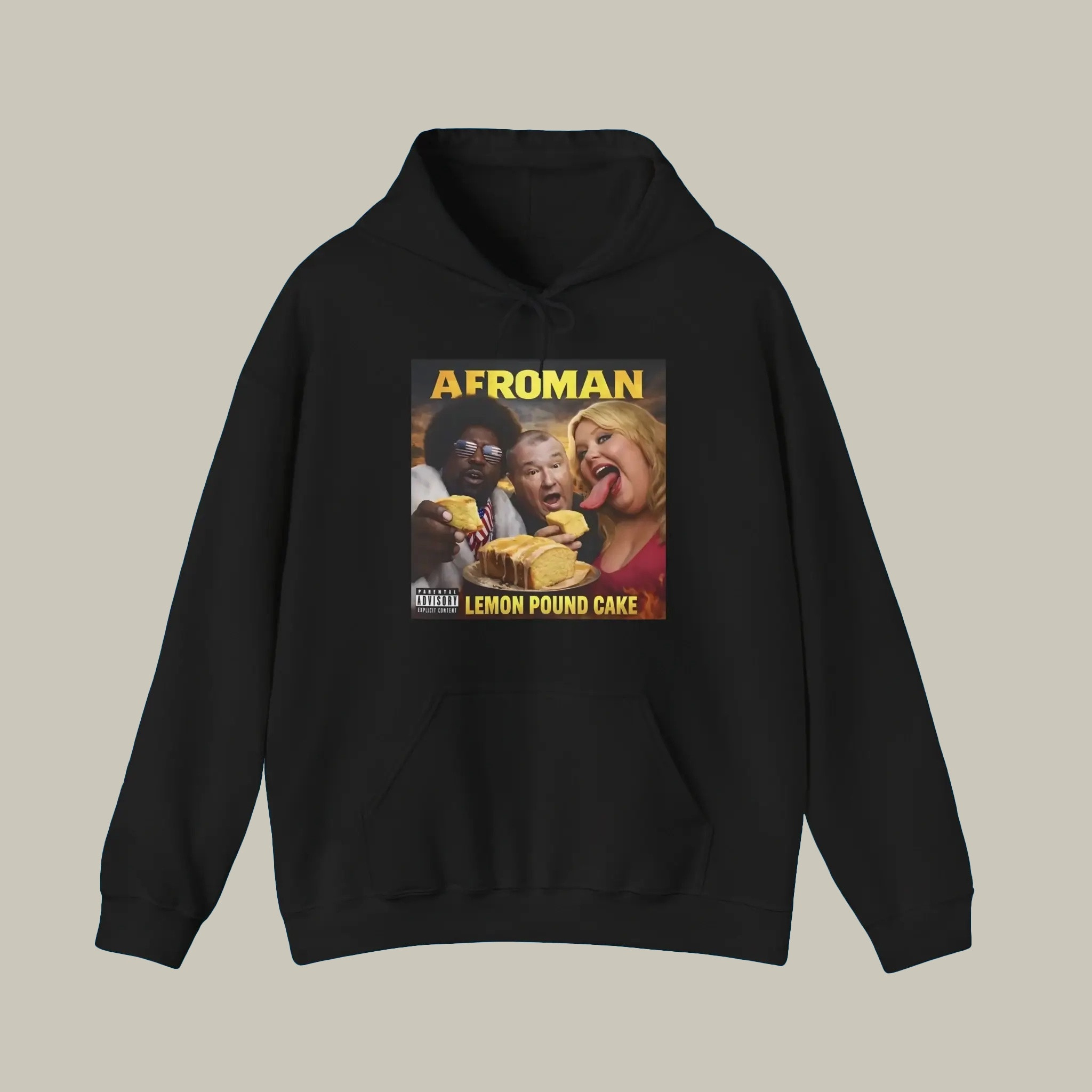 Afroman Lemon Pound Cake Hoodie Viral Hip Hop Graphic Afroman Apparel Fan Gift