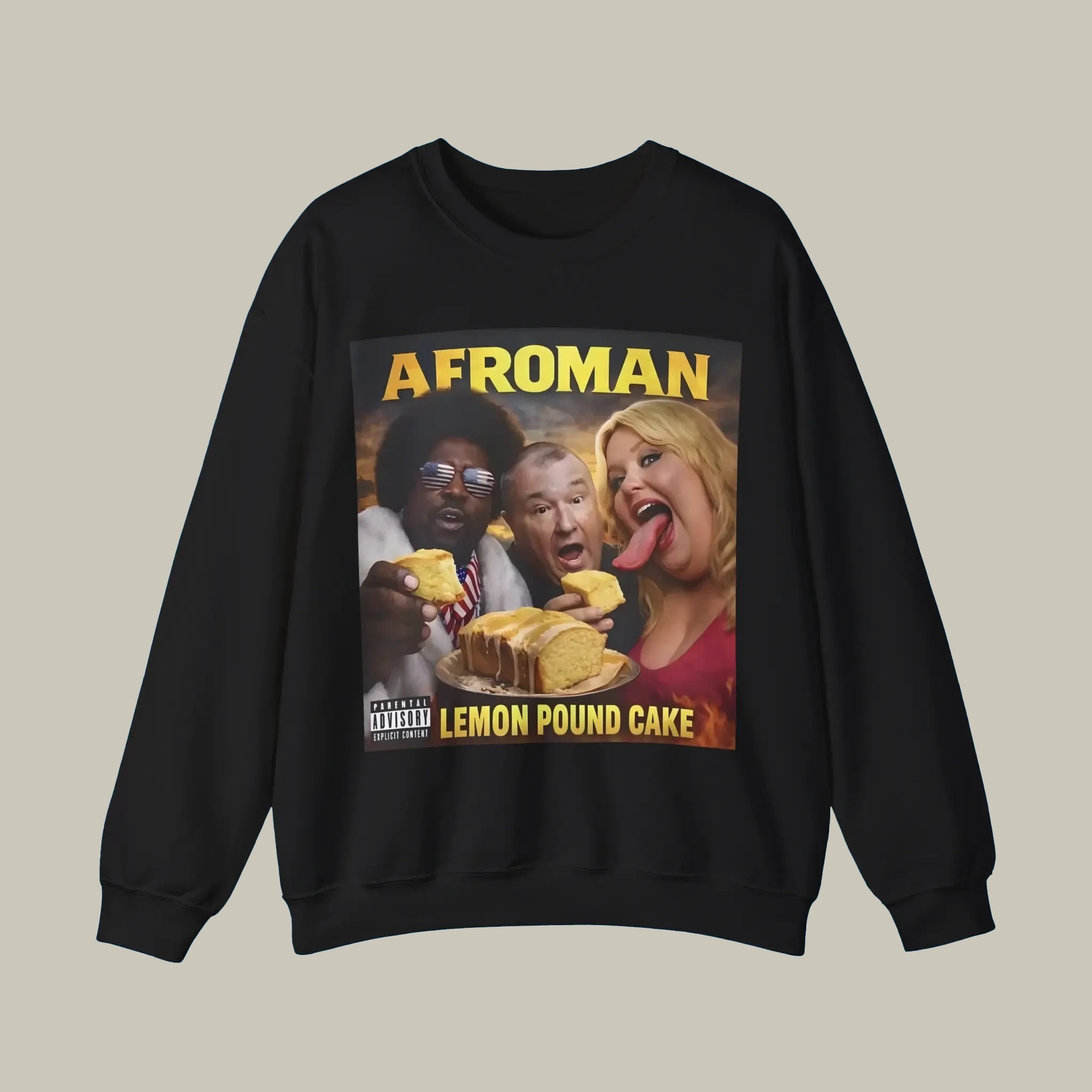 Afroman Lemon Pound Cake Sweatshirt Viral Hip Hop Graphic Apparel Funny Gift For Her