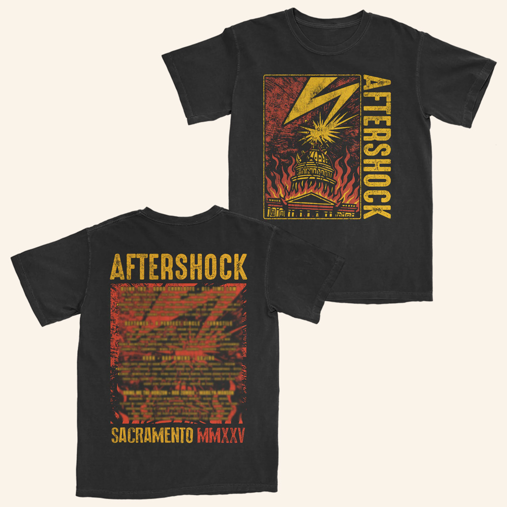 Aftershock Merch Lightning Strike Sacramento 2025 T-Shirt Gifts For Music Lovers Aftershock Merch Lightning Strike Sacramento 2025 T-Shirt Gifts For Music Lovers