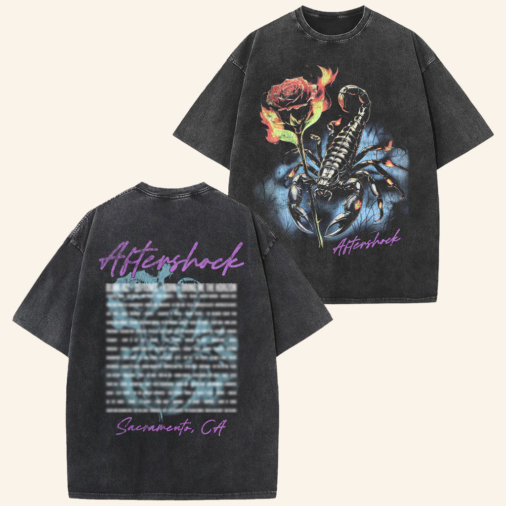 Aftershock Merch Love Hurts Scorpion And Flame Rose T-Shirt Music Gift Ideas For Guys Aftershock Merch Love Hurts Scorpion And Flame Rose T-Shirt Music Gift Ideas For Guys