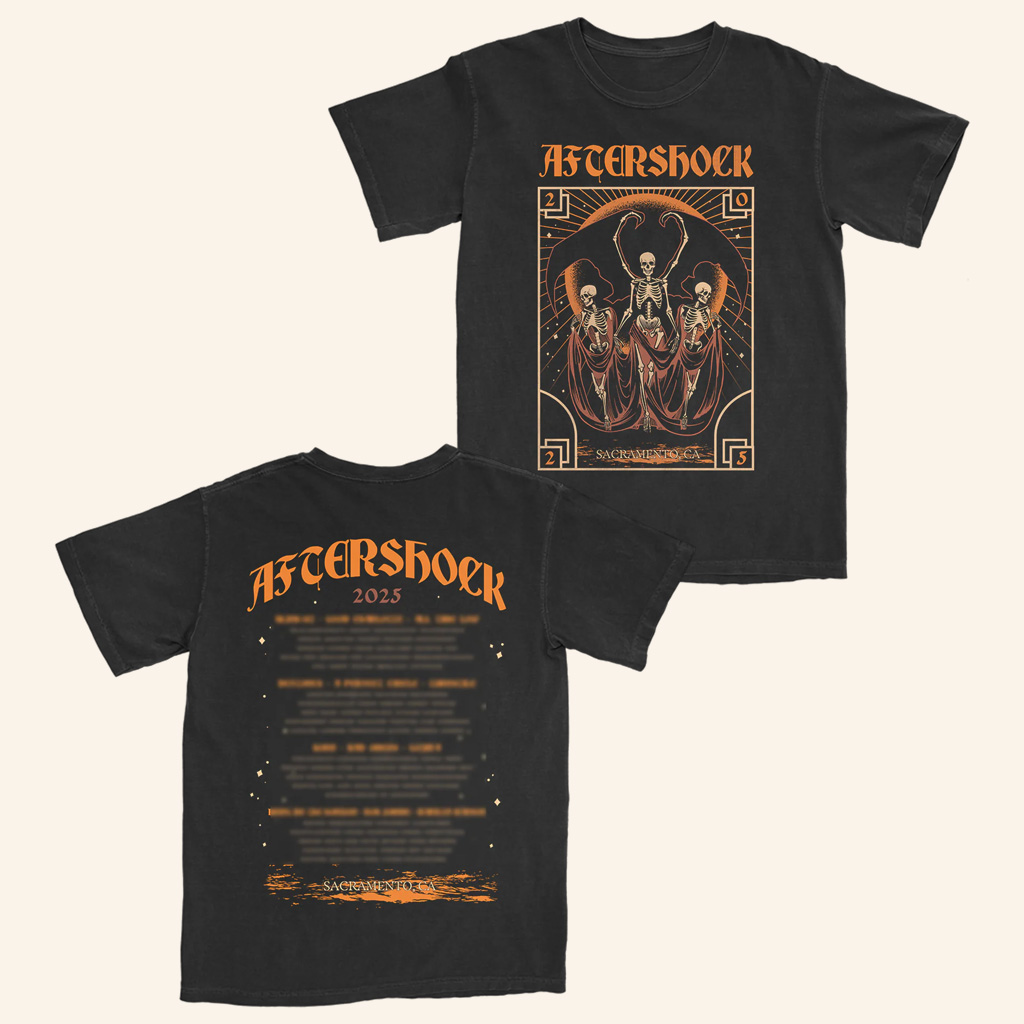 Aftershock Merch Night Terror Sacramento CA 2025 T-Shirt Best Gifts For Music Lovers Aftershock Merch Night Terror Sacramento CA 2025 T-Shirt Best Gifts For Music Lovers