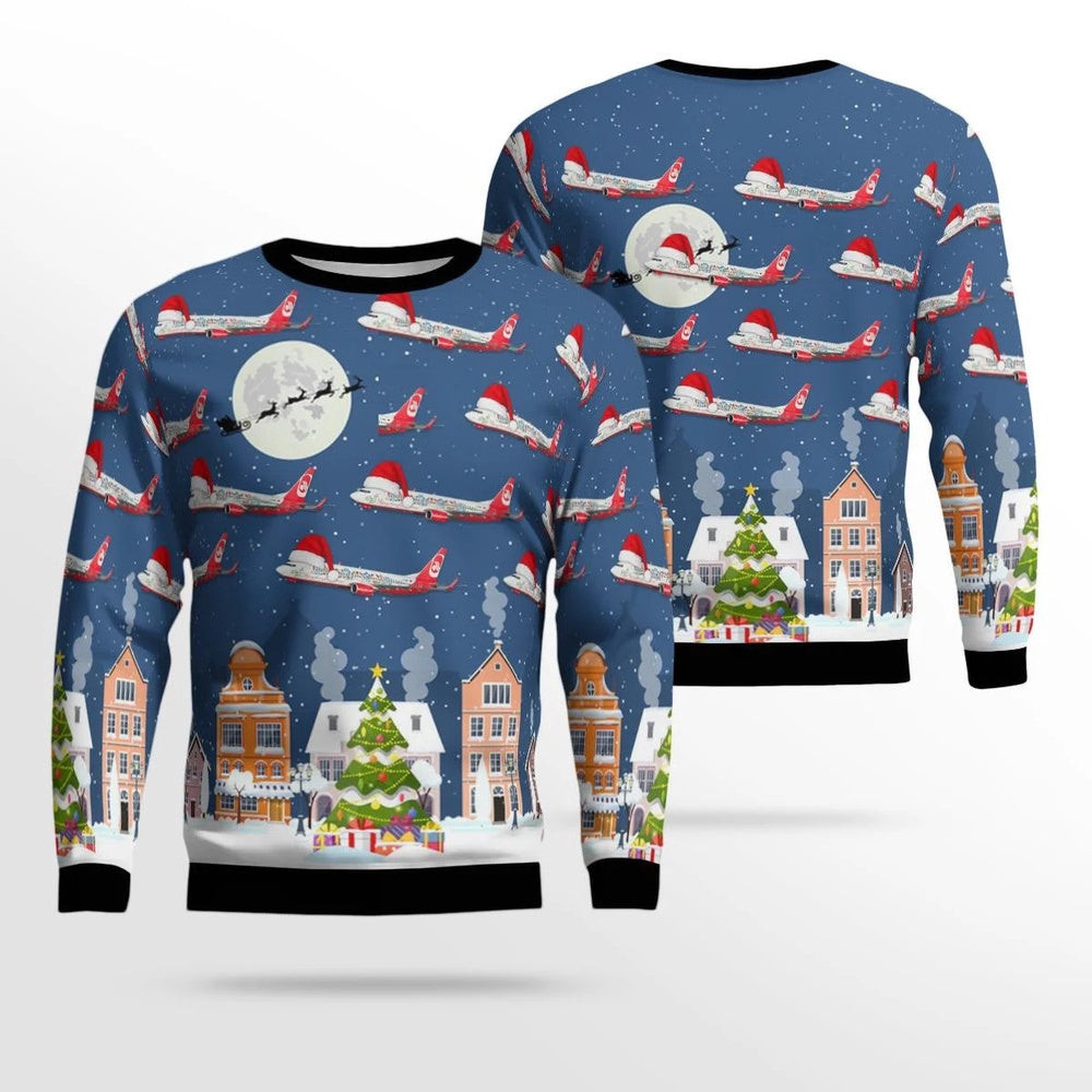 Air Berlin Boeing 737-800 Flying Home for Christmas Christmas Ugly Sweater Xmas Unisex Sweater Christmas Gifts for Men Women