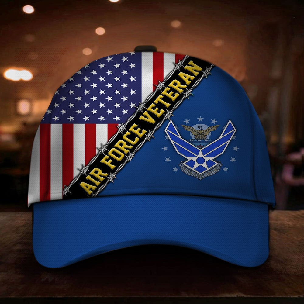 Air Force Veteran Hat With American Flag Proud Veteran Patriot Merch Air Force Veteran Hat With American Flag Proud Veteran Patriot Merch