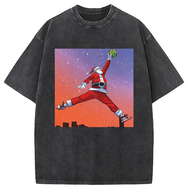 Air Santa Claus Christmas Washed T-Shirt Funny Quote Unisex Shirt Gifts For Sister