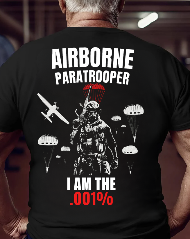 Airborne Paratroope T-Shirt Patriotic Military Deign Veterans Day Gift for Grandpa