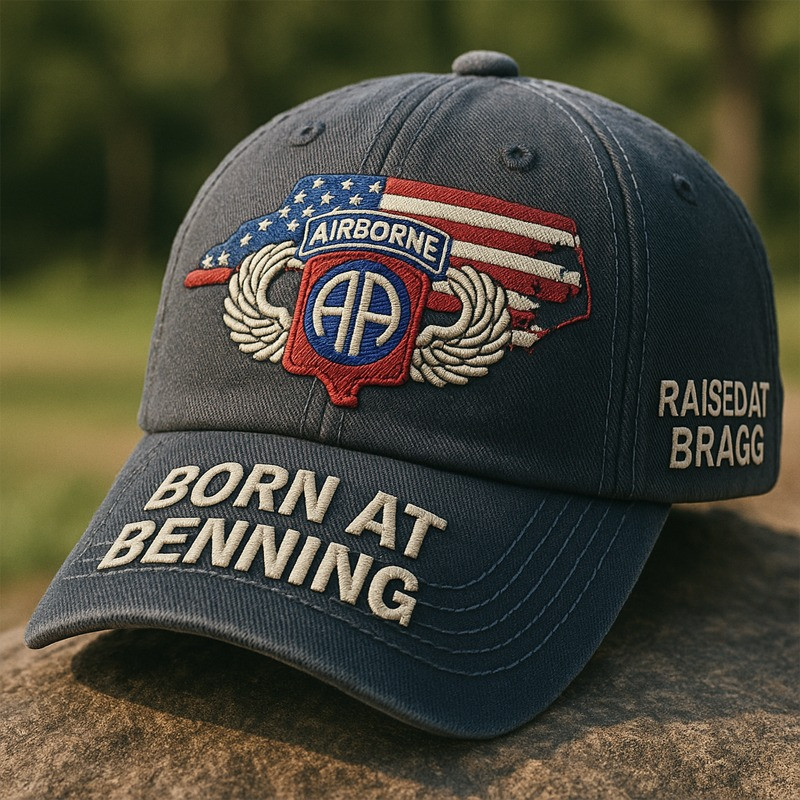 Airborne Veterans Hat Born At Benning Raisedat Bragg Clothings For Patriotic