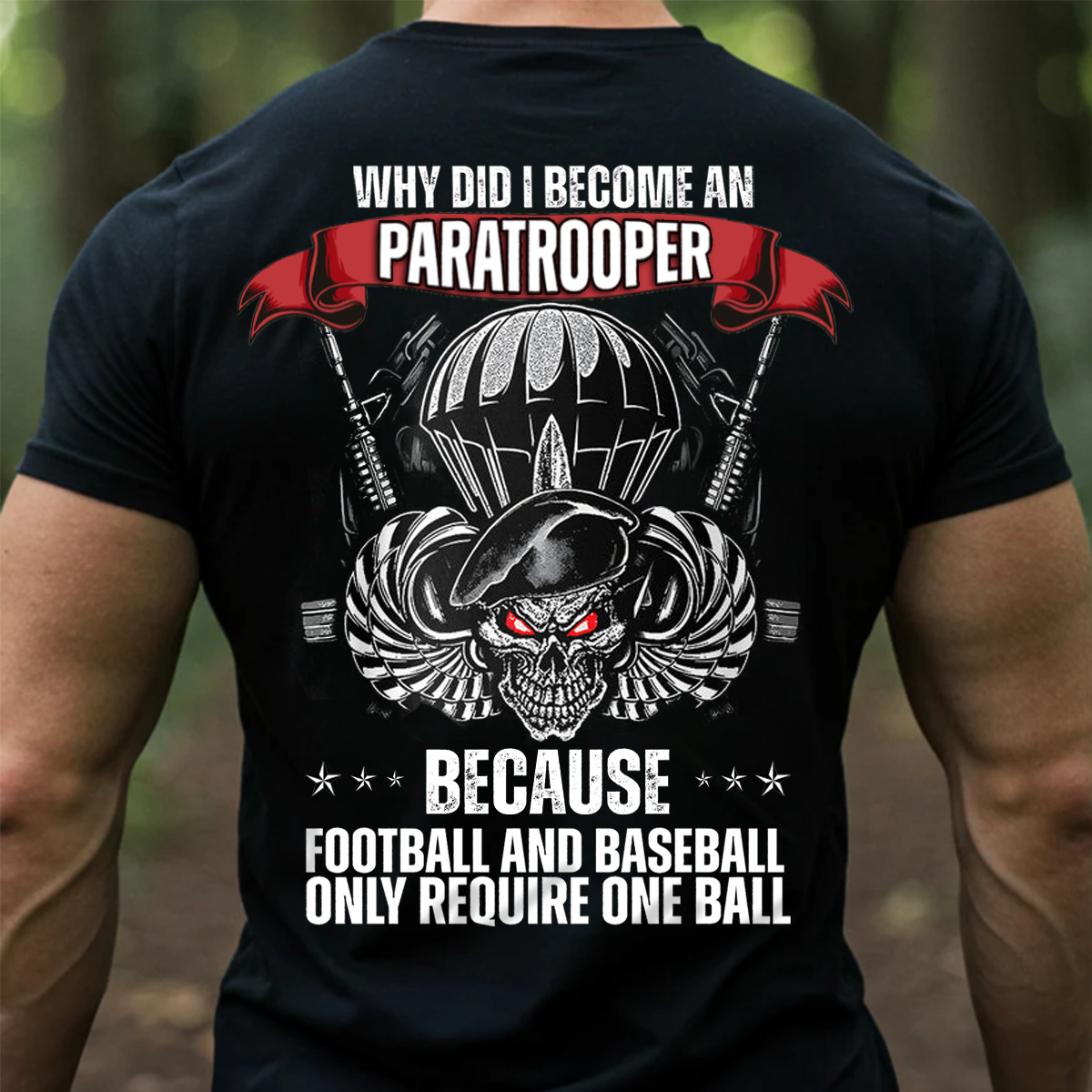 Airborne Why Did I Become A Paratrooper Unisex T-shirt Vintage Style For US Airborne Military