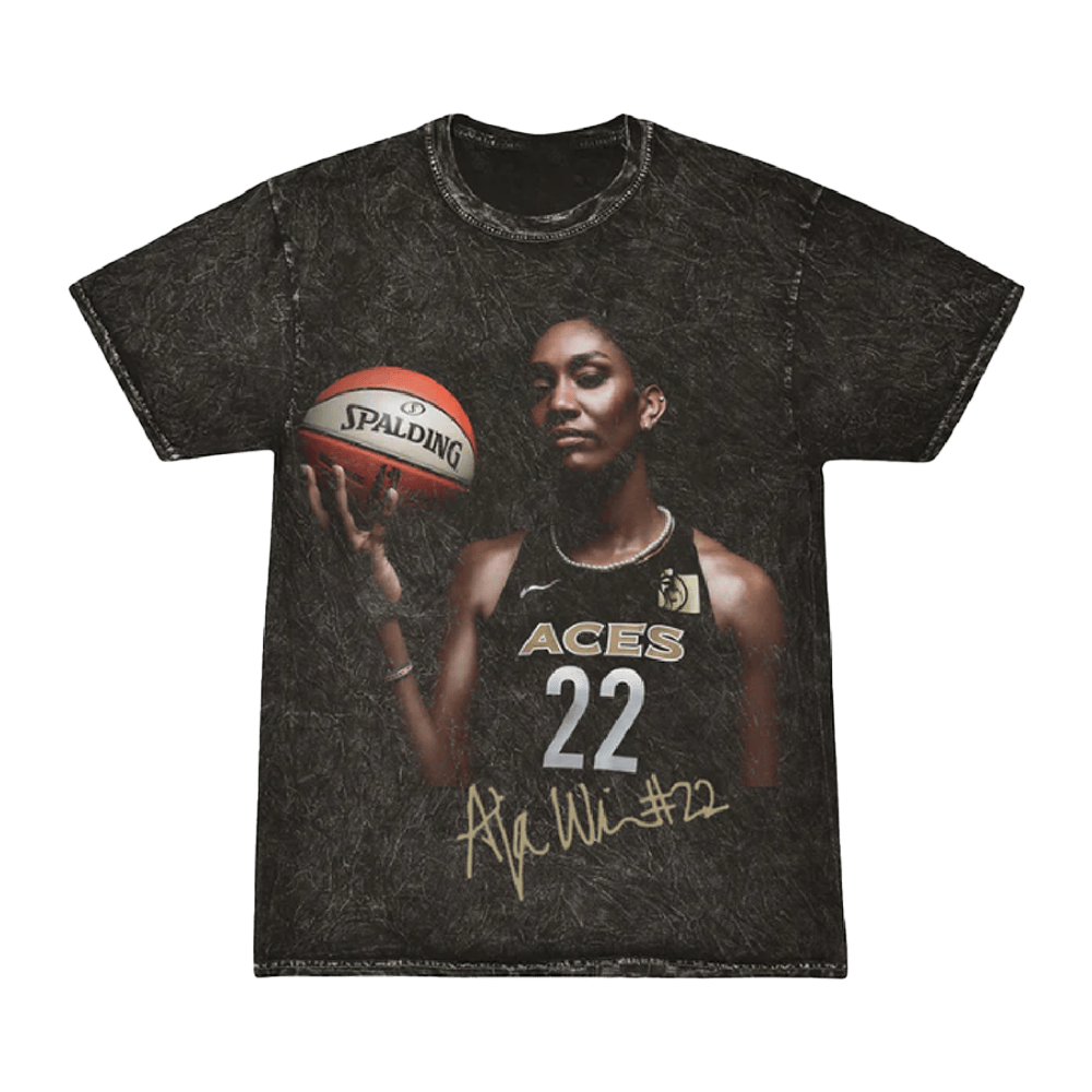 Aja Wilson Signature T-Shirt Outwest 19 Merch Gift Ideas For Basketball Lovers