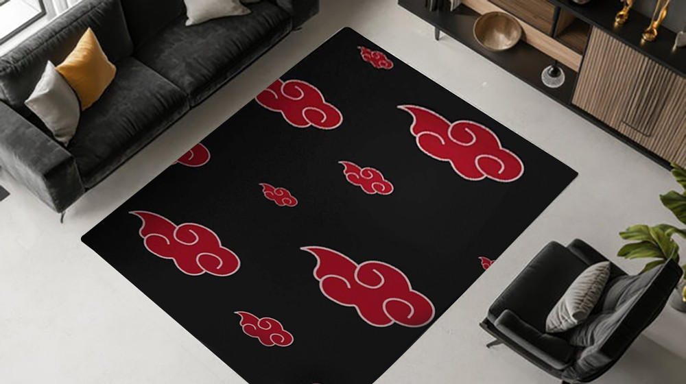 Akatsuki Cloud Naruto Rug Anime Lover Carpet Living Room Decor
