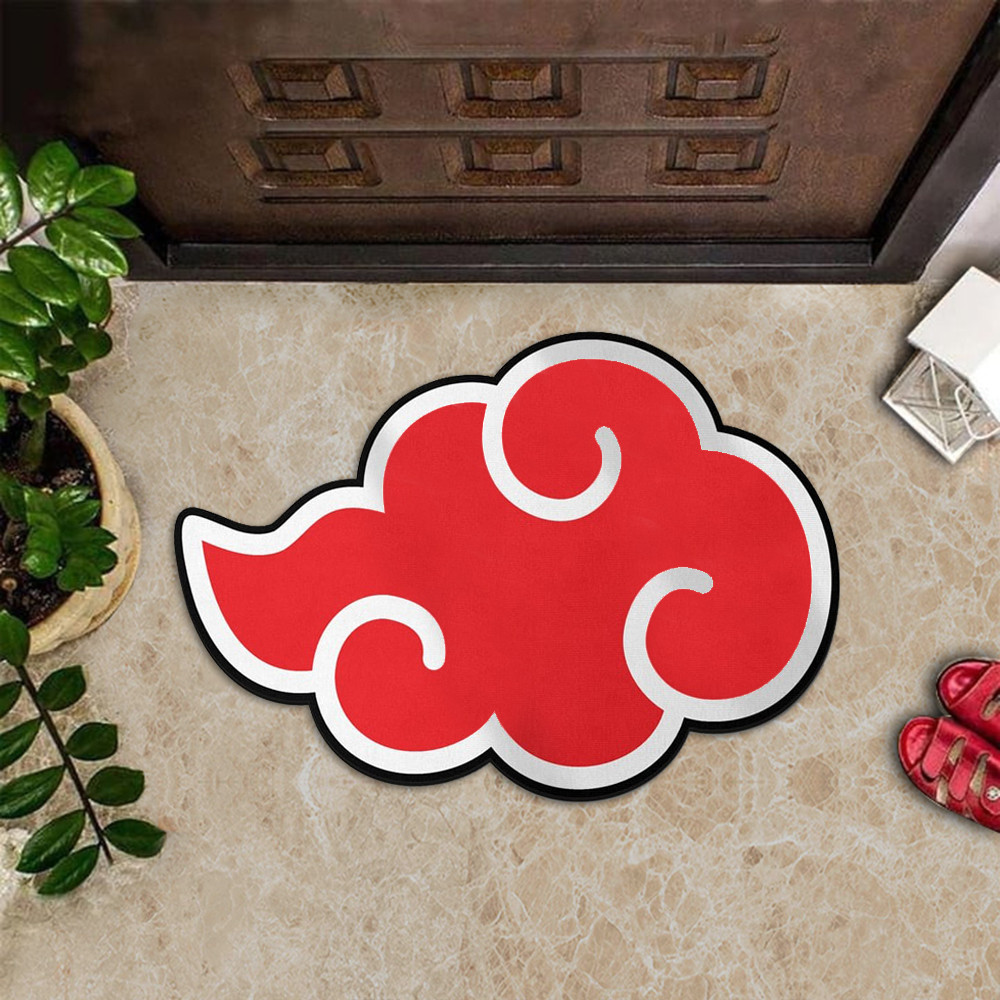 Akatsuki Cloud Starchier Naruto Shape Doormat Front Door Mat Gifts For Fans