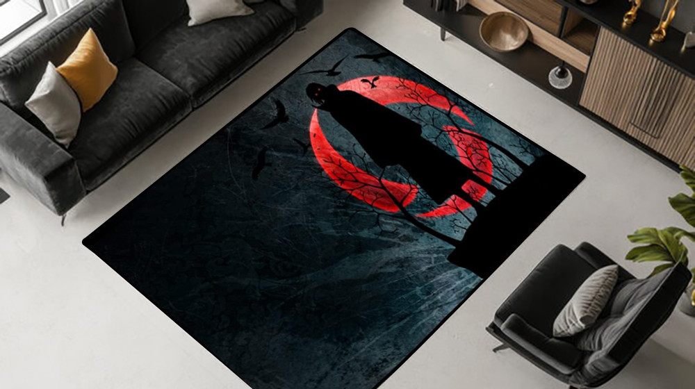 Akatsuki Itachi Naruto Rug Anime Carpet Mat Game Room Mats Decorations