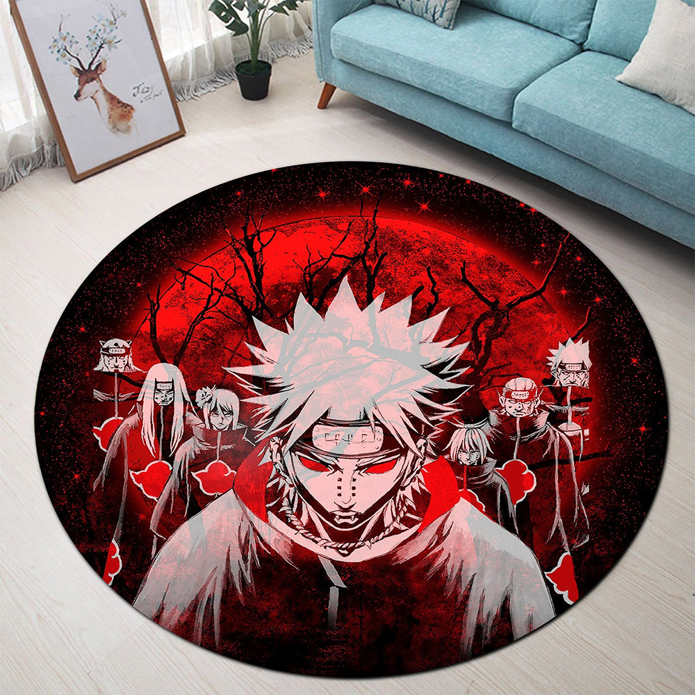 Akatsuki Moonlight Rug Anime Lover Carpet Mat Bedroom Decorations