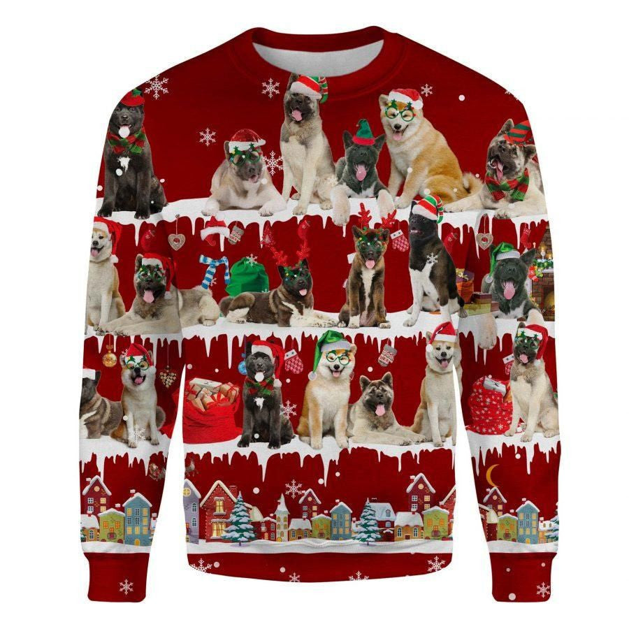Akita Dog Sweatshirt Cute Ugly Christmas Sweater Christmas Gift Idea For Friend Dog Owner Akita Dog Sweatshirt Cute Ugly Christmas Sweater Christmas Gift Idea For Friend Dog Owner